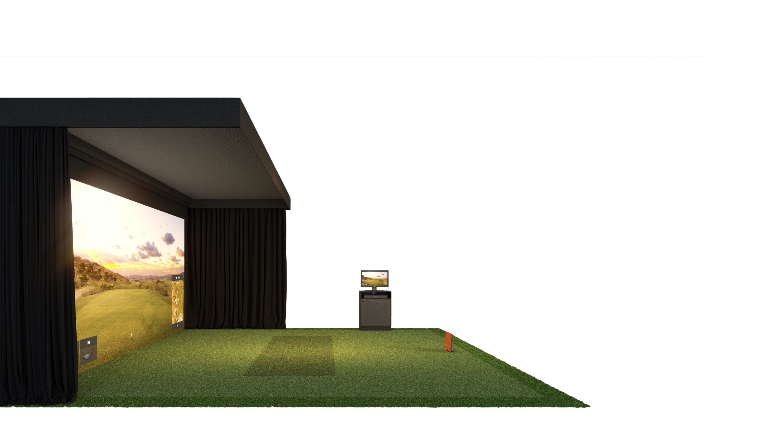 Designed, built_fitted_trackman_simulator_golf